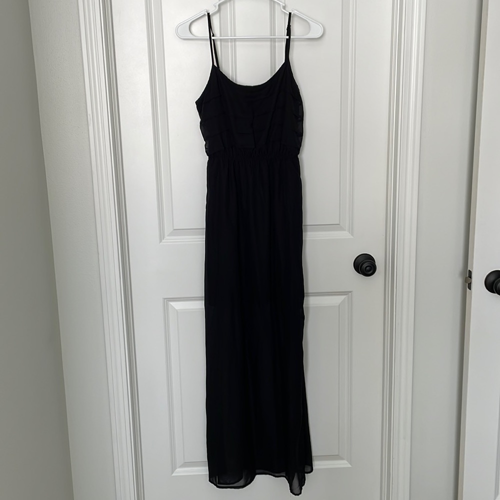 Sheer Overlay Maxi Dress